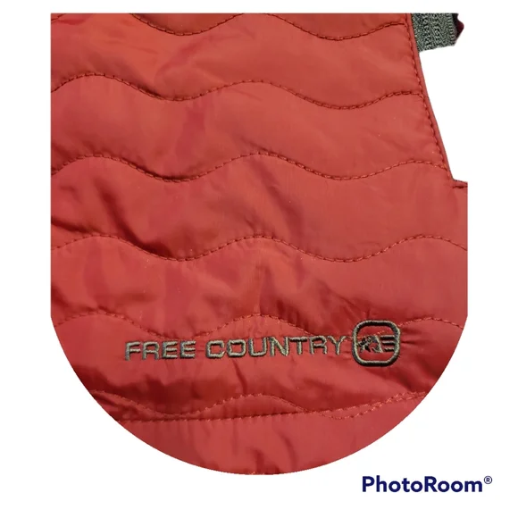 Women large red Free Country reversible vest - Picture 8 of 8